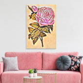 Rose Blume Leinwanddruck (Insitu (Wohnzimmer))