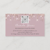Rose Blume Logo-Event-Planner QRCODE Visitenkarte (Rückseite)