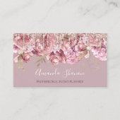 Rose Blume Logo-Event-Planner QRCODE Visitenkarte (Vorderseite)