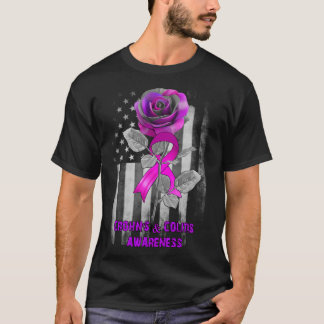 Rose Blume Morbus Crohn & Colitis Ribbon T-Shirt