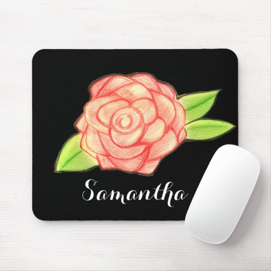Rose Blume Mousepad (Mit Mouse)
