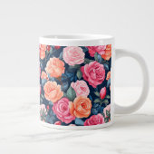 Rose Blume Muster blühen Jumbo-Tasse (Rechts)