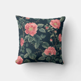 Rose Blume Muster Kissen