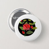 Rose Blume Natur Romance Thorns Button (Vorne & Hinten)