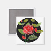 Rose Blume Natur Romance Thorns Magnet (Vorderseite/Rückseite)