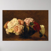 Rose Blume noch immer Lebensgemälde Poster (Vorne)