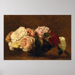 Rose Blume noch immer Lebensgemälde Poster