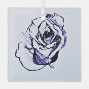 Rose Blume Ornament Aus Glas