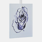 Rose Blume Ornament Aus Glas (Vorderseite Rechts)
