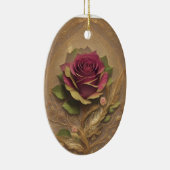 Rose Blume ovale Ornamente (Rechts)