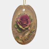 Rose Blume ovale Ornamente (Links)