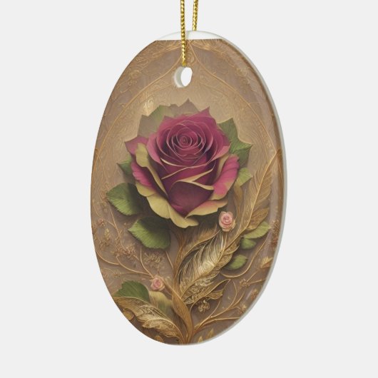 Rose Blume ovale Ornamente (Links)