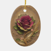 Rose Blume ovale Ornamente (Vorne)