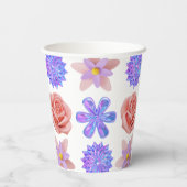 Rose Blume Pappbecher (Rückseite)