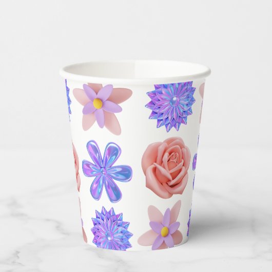 Rose Blume Pappbecher (Links)