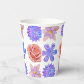 Rose Blume Pappbecher (Rechts)