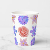 Rose Blume Pappbecher (Vorderseite)