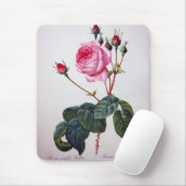 Rose Blume, Pierre Joseph Redouté Mousepad (Mit Mouse)
