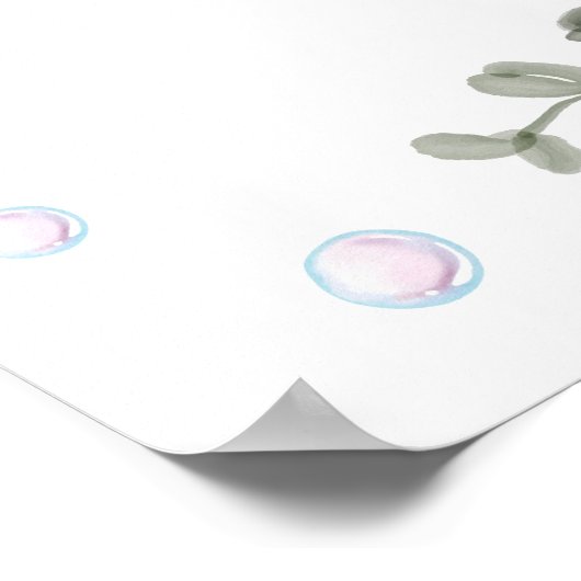 Rose Blume Poppin Champagne Kinderdusche Empfang Poster (Ecke)