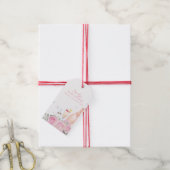 Rose Blume Poppin Champagner Flaschen Kinderdusche Geschenkanhänger (Mit Garn)