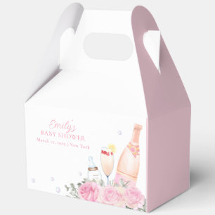 Rose Blume Poppin Champagner Flaschen Kinderdusche Geschenkschachtel