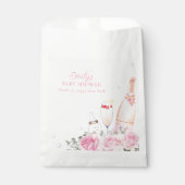 Rose Blume Poppin Champagner Flaschen Kinderdusche Geschenktütchen (Vorderseite)