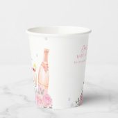 Rose Blume Poppin Champagner Flaschen Kinderdusche Pappbecher (Links)