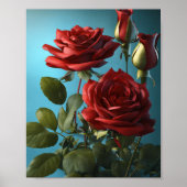 Rose Blume Poster (Vorne)