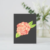 Rose Blume Postkarte (Stehend Vorderseite)