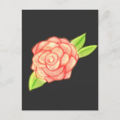 Rose Blume Postkarte (Vorderseite)