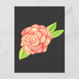 Rose Blume Postkarte