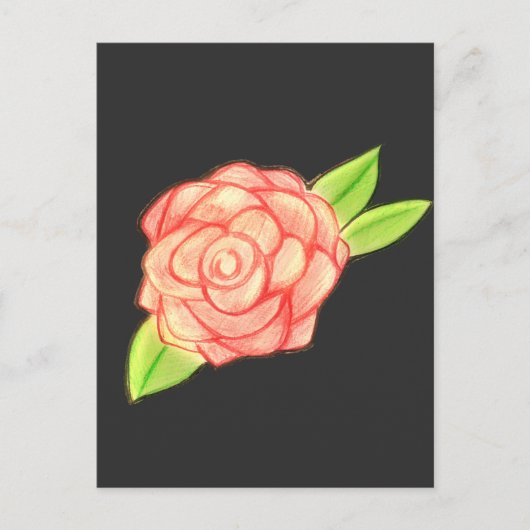 Rose Blume Postkarte (Vorderseite)