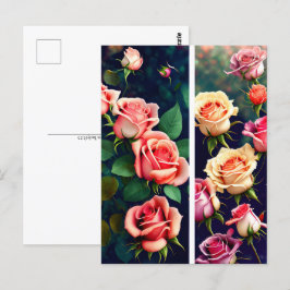 Rose, Blume, Postübergänge Postkarte
