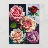 Rose, Blume, Postübergänge Postkarte (Vorderseite)