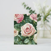 Rose, Blume, Postübergänge Postkarte (Stehend Vorderseite)