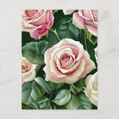 Rose, Blume, Postübergänge Postkarte (Vorderseite)