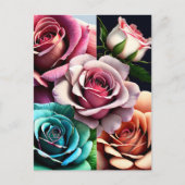 Rose, Blume, Postübergänge Postkarte (Vorderseite)