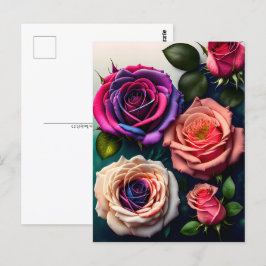 Rose, Blume, Postübergänge Postkarte