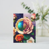 Rose, Blume, Postübergänge Postkarte (Stehend Vorderseite)