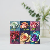 Rose, Blume, Postübergänge Postkarte (Stehend Vorderseite)