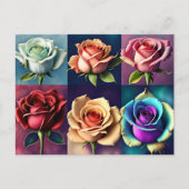 Rose, Blume, Postübergänge Postkarte (Vorderseite)