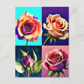 Rose, Blume, Postübergänge Postkarte (Vorderseite)