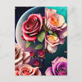 Rose, Blume, Postübergänge Postkarte (Vorderseite)