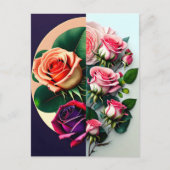 Rose, Blume, Postübergänge Postkarte (Vorderseite)