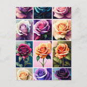 Rose, Blume, Postübergänge Postkarte (Vorderseite)