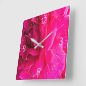 Rose Blume Quadratische Wanduhr (Winkel)