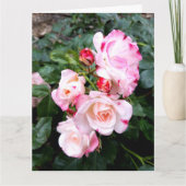 Rose Blume, Rosa Rosa Rose Karte (Vorderseite)