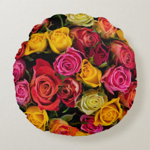 Rose Blume Rundes Kissen