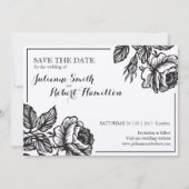 Rose Blume Rustikale Blumenhochzeit Speichern Sie Save The Date (Vorderseite)