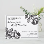 Rose Blume Rustikale Blumenhochzeit Speichern Sie Save The Date (Stehend Vorderseite)